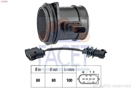 PRZEPLYWOMIERZ POWIETRZA FACET 101556