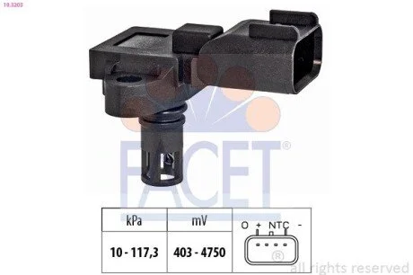Датчик тиску повітря FACET 103203