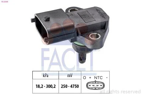 Датчик тиску повітря FACET 103344