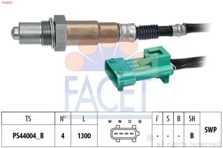 Лямбда-зонд Berlingo/Partner 1.6i 08- FACET 10.8222