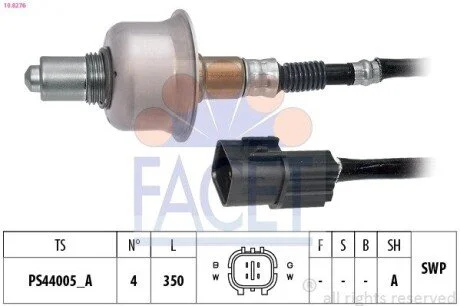 Лямбда-зонд Hyundai Accent/i10/ix20 / Kia Ceed/Rio 1.2/1.4/1.6i 13-> FACET 10.8276
