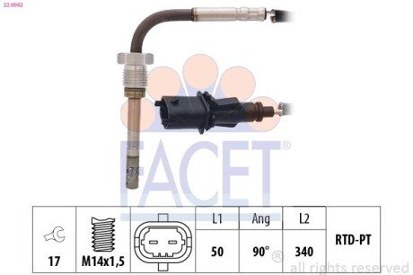 CZUJNIK TEMP. SPALIN FACET 220042