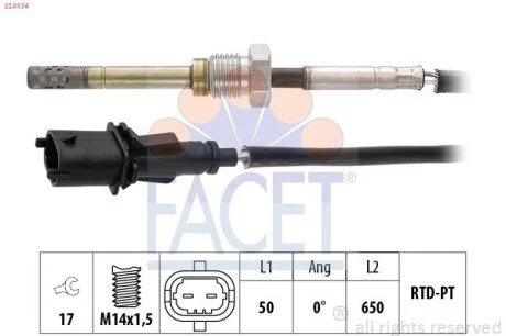 CZUJNIK TEMP. SPALIN FACET 220134