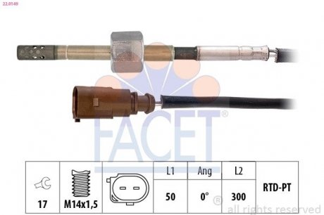 CZUJNIK TEMP. SPALIN FACET 220149