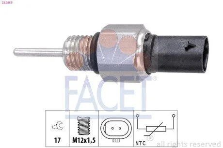 CZUJNIK TEMP. SPALIN FACET 220259