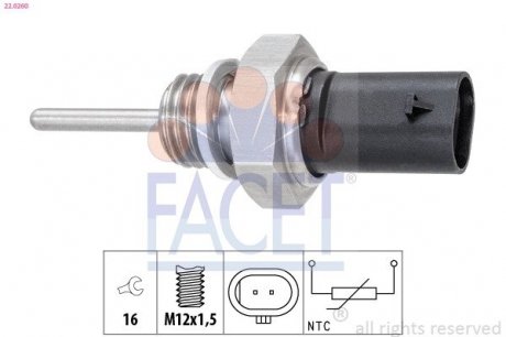 CZUJNIK TEMP. SPALIN FACET 220260