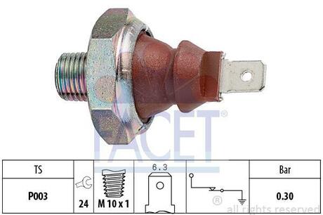 1 800 007 Датчик давления масла FACET 7.0007 (фото 1)