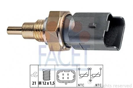 Датчик температуры Alfa romeo 147 1.6 16v t.spark (937axb1a) (01-10)/Fiat Brava FACET 7.3286