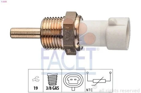 Датчик температуры CHEVROLET LACETTI/EPICA/CAPTIVA 2.0D 05- FACET 7.3335