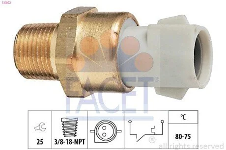 Датчик вмикання вентилятора Ford Escort 86 express 1.4 i (86-90) FACET 7.5052
