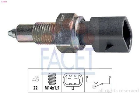 Вимикач фар заднього ходу FACET 76038