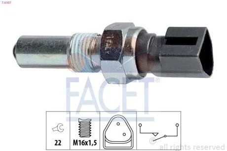 Датчик включения заднего хода Ford Escort/Fiesta 84-> FACET 7.6107