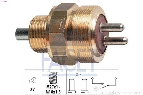 Датчик заднего хода MB Sprinter (903/904) 2.3/2.9 97-06 FACET 7.6147