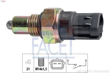 Вмикач заднього ходу FACET 7.6219