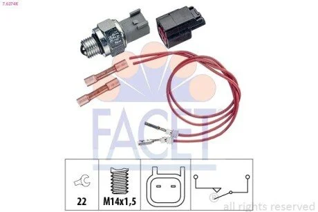 Вимикач фар заднього ходу FACET 76274K