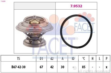 Термостат системи охолодження FACET 7.8280