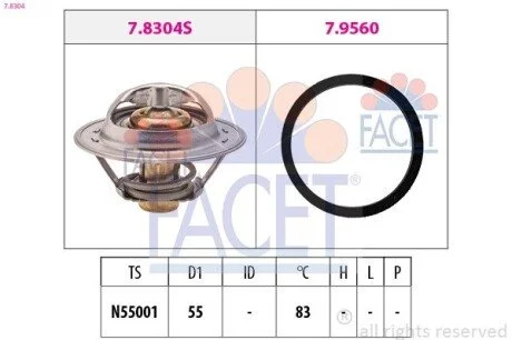 Термостат системи охолодження FACET 78304