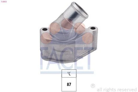 Термостат Chevrilet Captiva/Lacetti/Daewoo Leganza/Nubira/Opel Antara 1.6-2.4 97-13 (87C) из прокла FACET 7.8352