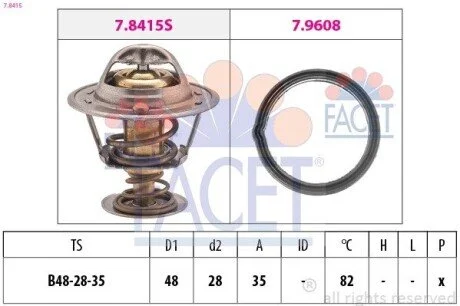 Термостат системи охолодження FACET 78415