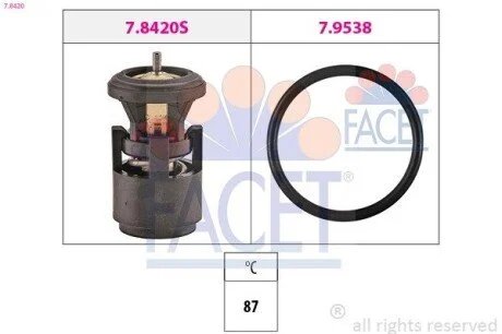 Термостат 1.4/1.6 Golf III/IV/Bora/Caddy/Polo FACET 7.8420