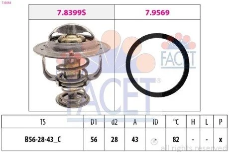 Термостат системи охолодження FACET 78444