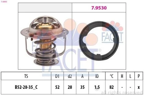 Термостат системи охолодження FACET 78493