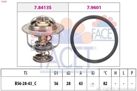 Термостат системи охолодження FACET 78640
