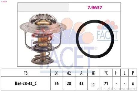 Термостат FACET 78650 (фото 1)
