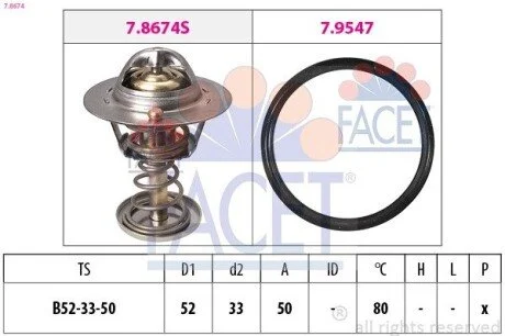 Термостат системи охолодження FACET 78674