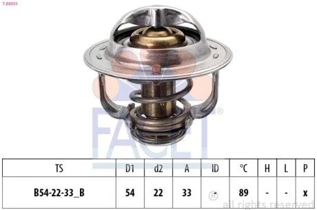 Термостат системи охолодження FACET 78693S