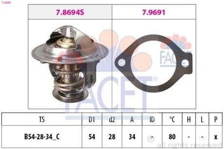 Термостат системи охолодження FACET 78694