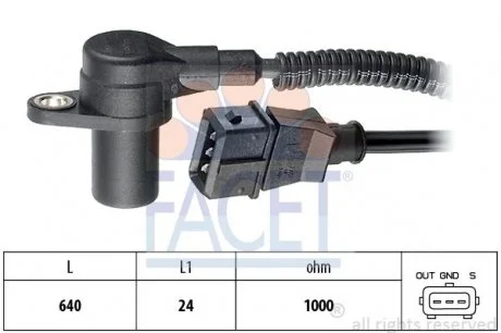 Фото 1 - датчик частоти обертання FACET 9.0301 Датчик частоти обертання FACET 9.0301 (фото 1)