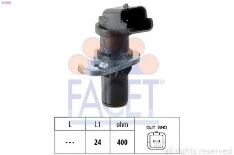 Датчик положения коленвала Citroen Berlingo / Peugeot Partner 1.6 i 00-> FACET 9.0305