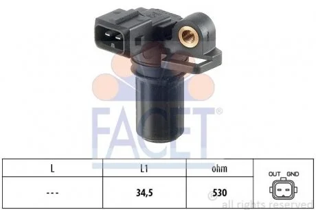 Датчик колінвалу Connect 1.8TDCI (90PS)/Transit V184/V347 FACET 9.0323 (фото 1)