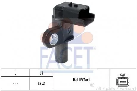 Датчик розподільного валу Jumper/Ducato/Scudo/Boxer 2.0/2.2 HDI 02> FACET 9.0332 (фото 1)