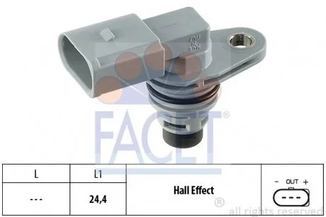 Датчик распредвала Audi /Seat/Skoda FABIA, OCTAVIA 1.0-3.6, 95- FACET 9.0368 (фото 1)