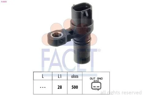 Датчик коленвала ASTRA F/G/H 92-10 1.4-2.2 FACET 9.0441