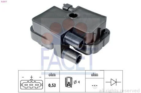 Котушка запалювання MB Vito(639) 03- FACET 9.6317