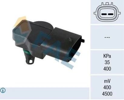 Датчик тиску у впускному колекторі (2 pin) VOLVO S60 II, S80 II, S90 II, V40, V60 I, V70 III, V90 II, XC40, XC60 I, XC60 II, XC70 II, XC90 II 2.0/2.0D 09.13-12.22 FAE 15192