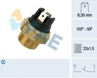 Термовимикач вентилятора радіатора FAE 37410