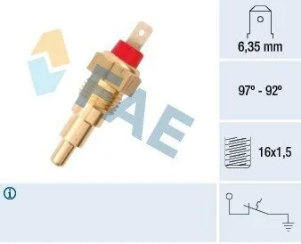 Термовимикач вентилятора радіатора FAE 37610