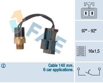 Термовимикач вентилятора радіатора FAE 37750