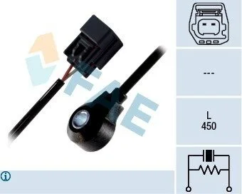 Датчик детонації VOLVO C30, S40 II, S60 II, S80 II, V40, V50, V60 I, V70 III FORD B-MAX, C-MAX, C-MAX II, ECOSPORT, FIESTA V, FIESTA VI, FOCUS C-MAX, FOCUS I, FOCUS II, FOCUS III 1.0-4.0 10.98- FAE 60230