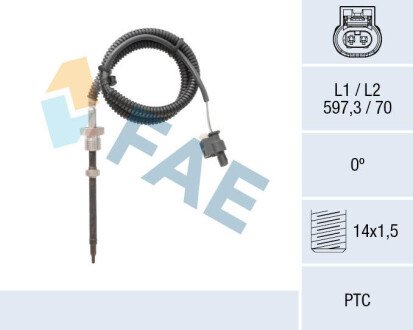 Sensor, exhaust gas temperature FAE 68018