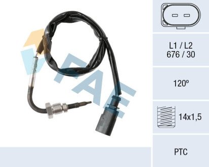 Sensor, exhaust gas temperature FAE 68019