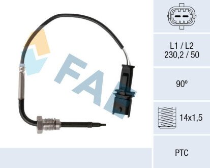 Sensor, exhaust gas temperature FAE 68037