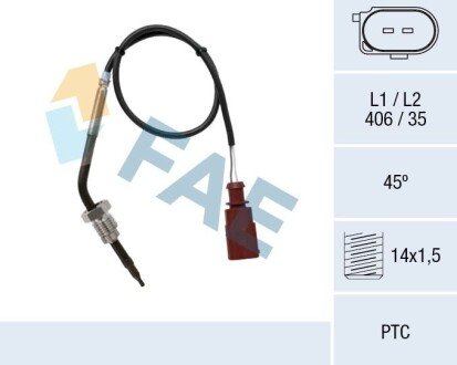 Sensor, exhaust gas temperature FAE 68049