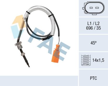 Sensor, exhaust gas temperature FAE 68058