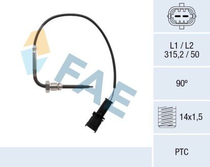 Sensor, exhaust gas temperature FAE 68081