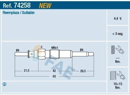 Автозапчасть FAE 74258